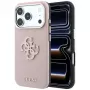 Guess naarmutettu ja suuri Resin-logo -kuori iPhone 18 Pro / 17 Pro -puhelimelle, pinkki