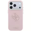 Guess naarmutettu ja suuri Resin-logo -kuori iPhone 18 Pro / 17 Pro -puhelimelle, pinkki