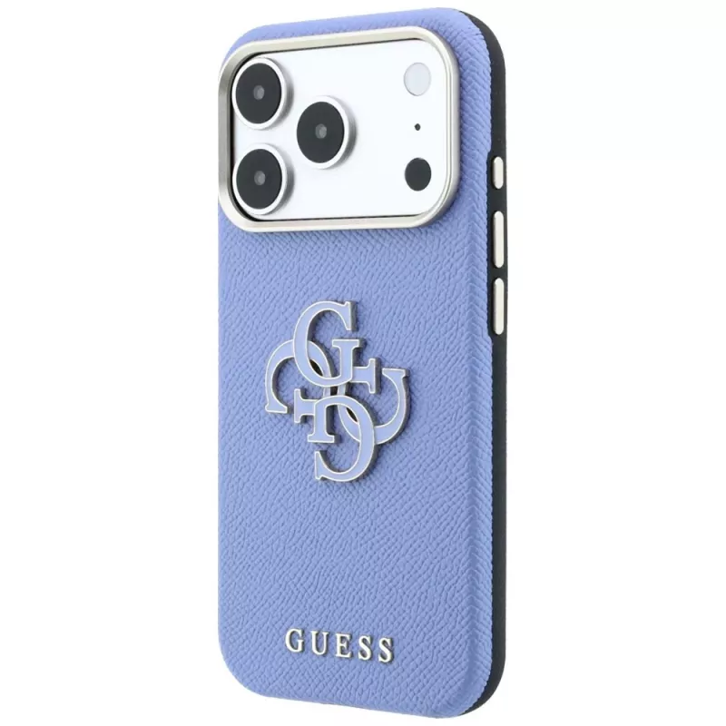 Guess naarmutettu ja suuri Resin-logo -kuori iPhone 18 Pro Max / 17 Pro Max -puhelimelle, sininen