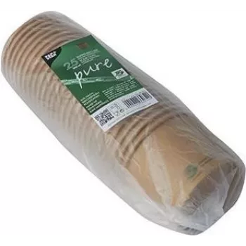 PAPSTAR pure keittokulho, pyöreä, 350 ml, ruskea, valkaisematon tuorekuitu-kartonki bio-pinnoitteella
