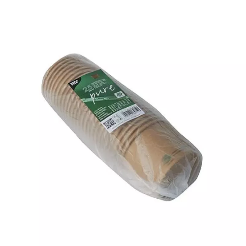 PAPSTAR pure keittokulho, pyöreä, 350 ml, ruskea, valkaisematon tuorekuitu-kartonki bio-pinnoitteella