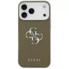 Guess Grained Big 4G Classic Logo -kuori iPhone 17 Pro Max -puhelimelle (ruskea)
