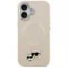 Karl Lagerfeld Karl & Choupette Pins MagSafe -kuori iPhone 17 -puhelimelle, beige