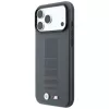 BMW M Blue Perfo Metal Logo MagSafe -kotelo iPhone 18 Pro Max / 17 Pro Max -puhelimelle, harmaa