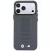 BMW M Blue Perfo Metal Logo MagSafe -kotelo iPhone 18 Pro Max / 17 Pro Max -puhelimelle, harmaa