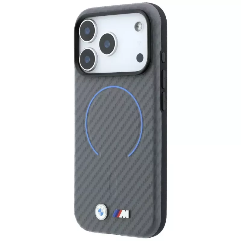 BMW M Carbon bedruckte Ring MagSafe -kotelo iPhone 18 Pro Max / 17 Pro Max -puhelimelle, antrasiitti