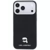 Karl Lagerfeld Genarbte Karl Head Metall MagSafe -kotelo iPhone 18 Pro Max / 17 Pro Max -puhelimelle, musta