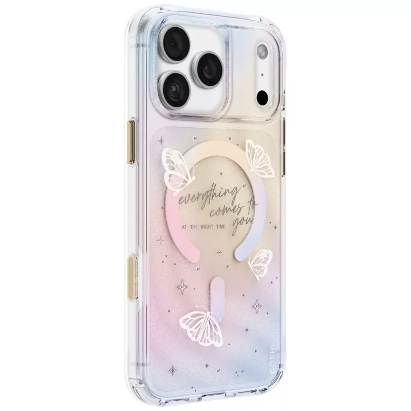UNIQ Coehl Ellie -kuori iPhone 18 Pro Max / 17 Pro Max, magneettilataus, Prism Bloom