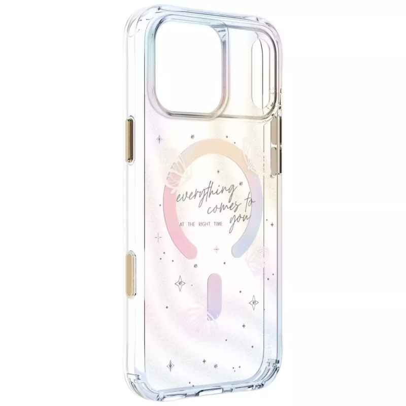 UNIQ Coehl Ellie -kuori iPhone 18 Pro Max / 17 Pro Max, magneettilataus, Prism Bloom