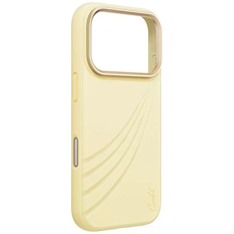 UNIQ Coehl Serina -kotelo iPhone 18 Pro / 17 Pro, magneettilataus, keltainen