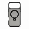 Evelatus Shield -kotelo MagSafe-tuella ja jalustalla Apple iPhone 18 Pro Max, mattarengas, musta