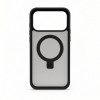 Evelatus Shield -kotelo MagSafe-tuella ja jalustalla Apple iPhone 18 Pro Max, mattarengas, musta