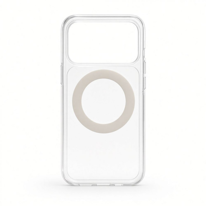 Evelatus Hybrid MagSafe -kotelo 360 metallijalustalla Apple iPhone 18 Pro, PC+TPU, läpinäkyvä