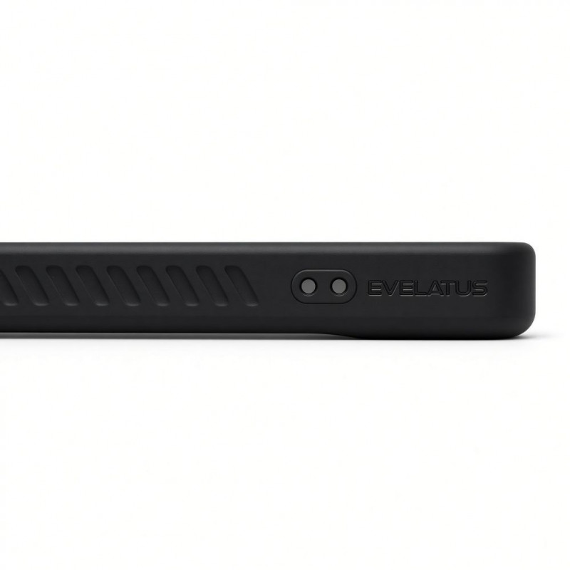 Evelatus MagSafe-kotelo kumipinnoitteella ja jalustalla Apple iPhone 18 Pro, musta