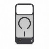 Evelatus kumipinnoitettu MagSafe-kotelo jalustalla Apple iPhone 18 Pro Max, savunharmaa