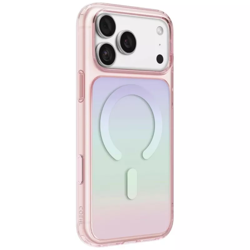 UNIQ Coehl Estelle -kotelo iPhone 18 Pro / 17 Pro, magneettilataus, vaaleanpunainen