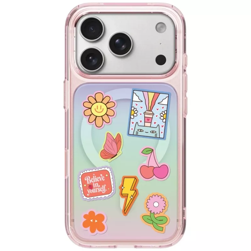 UNIQ Coehl Estelle -kotelo iPhone 18 Pro Max / 17 Pro Max, magneettilataus, vaaleanpunainen