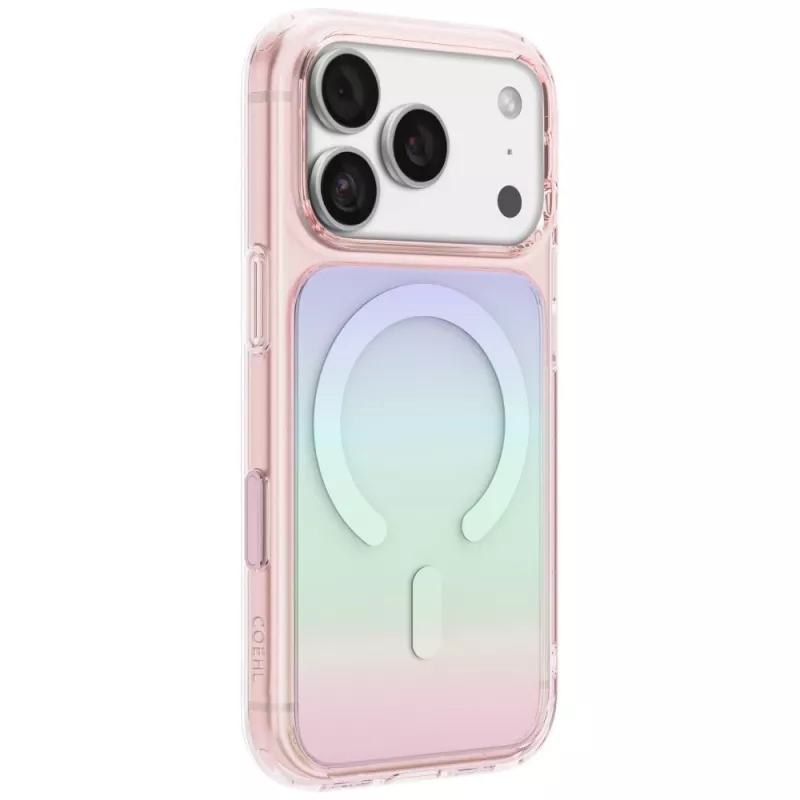 UNIQ Coehl Estelle -kotelo iPhone 18 Pro Max / 17 Pro Max, magneettilataus, vaaleanpunainen