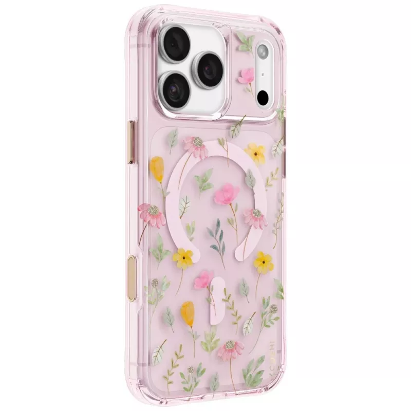 UNIQ Coehl Evie -kotelo iPhone 18 Pro Max / 17 Pro Max, magneettilataus, vaaleanpunainen