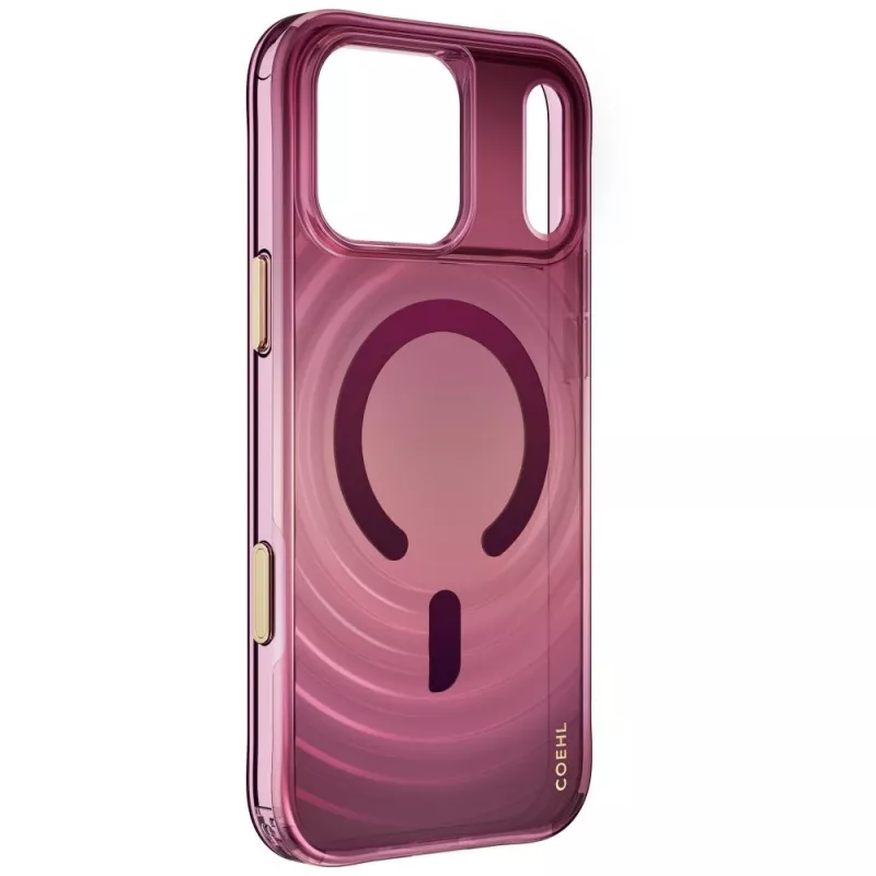 UNIQ Coehl Vela -kotelo iPhone 18 Pro Max / 17 Pro Max, magneettilataus, viininpunainen