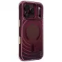 UNIQ Coehl Vela -kotelo iPhone 18 Pro / 17 Pro, magneettilataus, viininpunainen