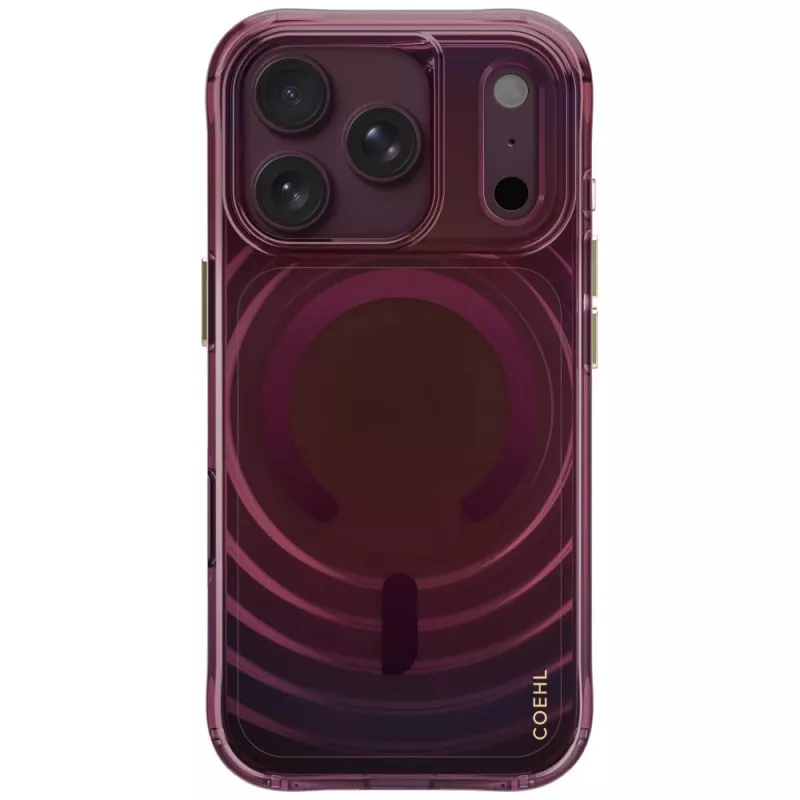 UNIQ Coehl Vela -kotelo iPhone 18 Pro / 17 Pro, magneettilataus, viininpunainen