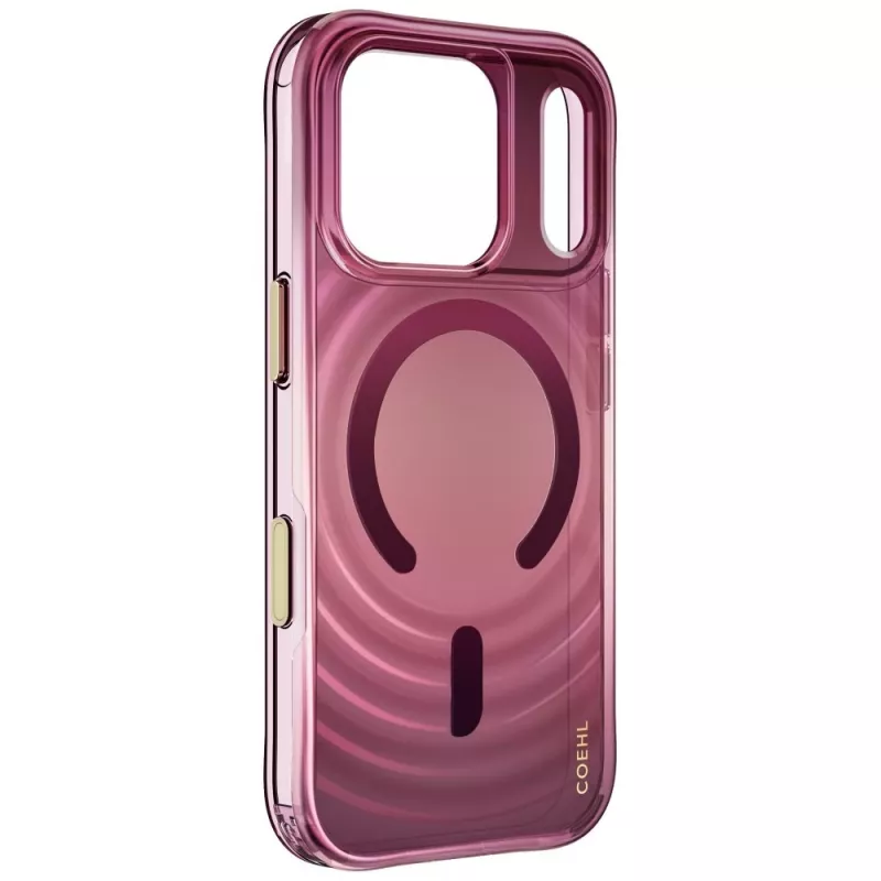 UNIQ Coehl Vela -kotelo iPhone 18 Pro / 17 Pro, magneettilataus, viininpunainen