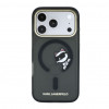 Karl Lagerfeld HC MagSafe IML Peekaboo Print & Metal Frame kotelo Apple iPhone 18 Pro Max, musta