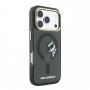Karl Lagerfeld HC MagSafe IML Peekaboo Print & Metal Frame kotelo Apple iPhone 18 Pro, musta
