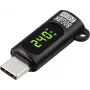 Renkforce USB-C® sovitin [1x USB-C® pistoke - 1x USB-C® liitäntä (Power Delivery)] LED-näyttö lataus (jännite/virta/teho), 8K UHD