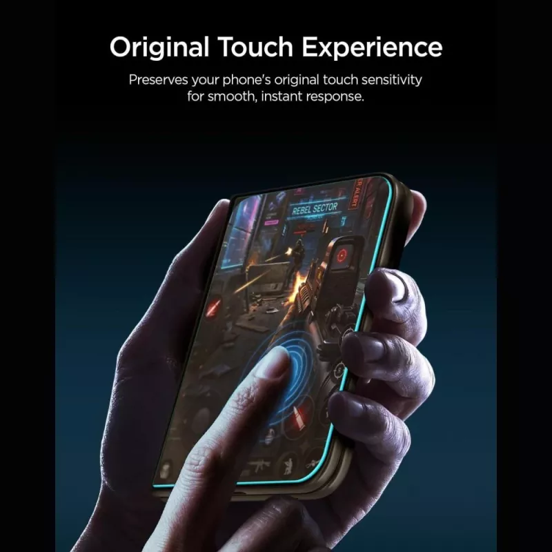 Spigen Glas.TR EZ Fit Pro HD AC 2 kpl:n pakkaus näytönsuojalasi iPhone Duo kirkas