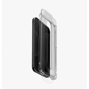 Karkaistu lasi UNIQ Optix SwiftFitVivid DX2 iPhone 18 Pro -puhelimeen asennustyökalulla