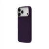 Just Must JM nahkakotelo MagSafe-yhteensopiva iPhone 18 Pro -puhelimeen, violetti