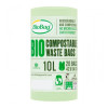 BioBag kompostoituvat jätesäkit 10 l, 42x54 cm, 15 mikronia, 20 kpl rullassa, vihreä