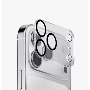UNIQ Optix Clearshield Frameguard kameraobjektiivin suojalasi iPhone 18 Pro Max, kristallinkirkas, asennustyökalulla