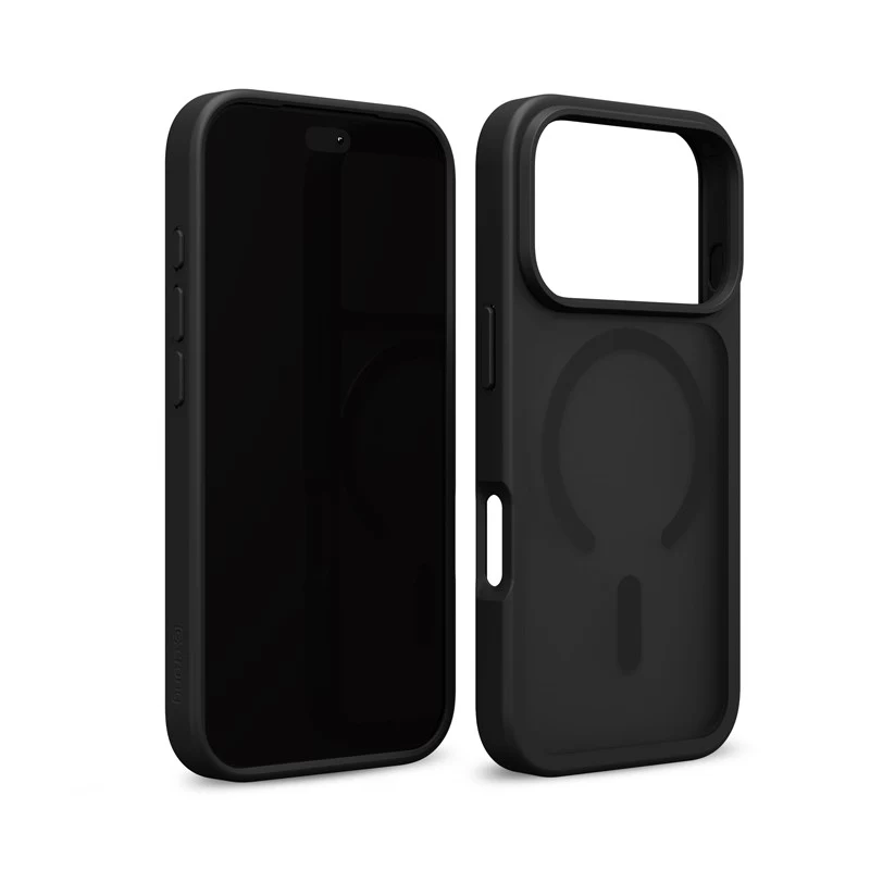 Crong Matte Magnetic MagSafe -kotelo iPhone 18 Pro / 17 Pro, musta