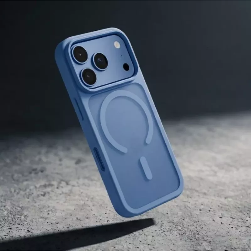 Crong Matte Magnetic MagSafe -kotelo iPhone 18 Pro / 17 Pro, sininen