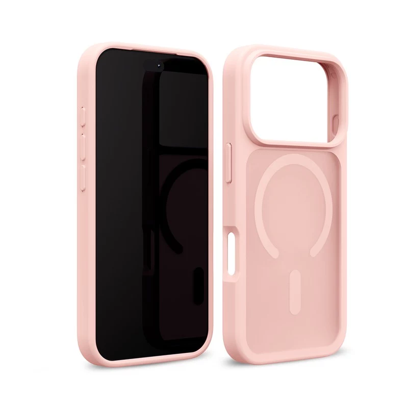 Crong Matte Magnetic MagSafe -kotelo iPhone 18 Pro / 17 Pro, pinkki