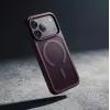 Crong Matte Magnetic MagSafe -kotelo iPhone 18 Pro / 17 Pro, viininpunainen