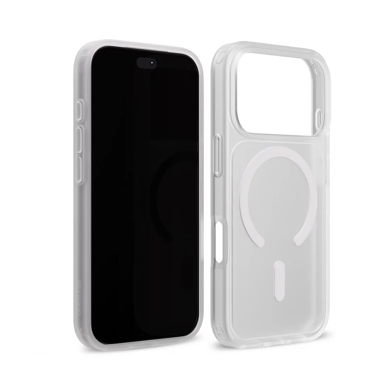 Crong Matte Magnetic MagSafe -kotelo iPhone 18 Pro / 17 Pro, valkoinen