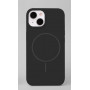 iLike Apple iPhone 15 Soft Touch -silikonikuori magneetilla, musta