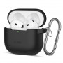 Tech-Protect Silicone Hook -kuori Apple AirPods 4:lle, musta