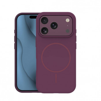 TFO Silicone Thin Mag kotelo iPhone 17 Pro Max / iPhone 18 Pro Max 6.9 inch, tummakirsikka