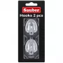 Sauber ovaalit koukut, hopea, 3 x 4,7 cm, 2 kpl