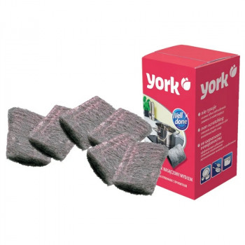 YORK teräsvilla saippualla 6 kpl