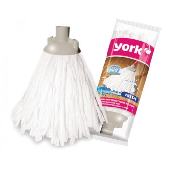 YORK synteettinen moppipää MIDI valkoinen