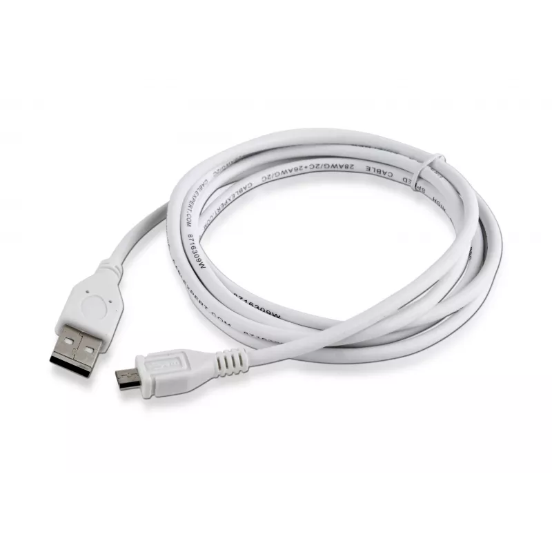 Gembird CCP-mUSB2-AMBM-6-W USB 2.0 A - Micro-USB B kaapeli, 1,8 m, valkoinen