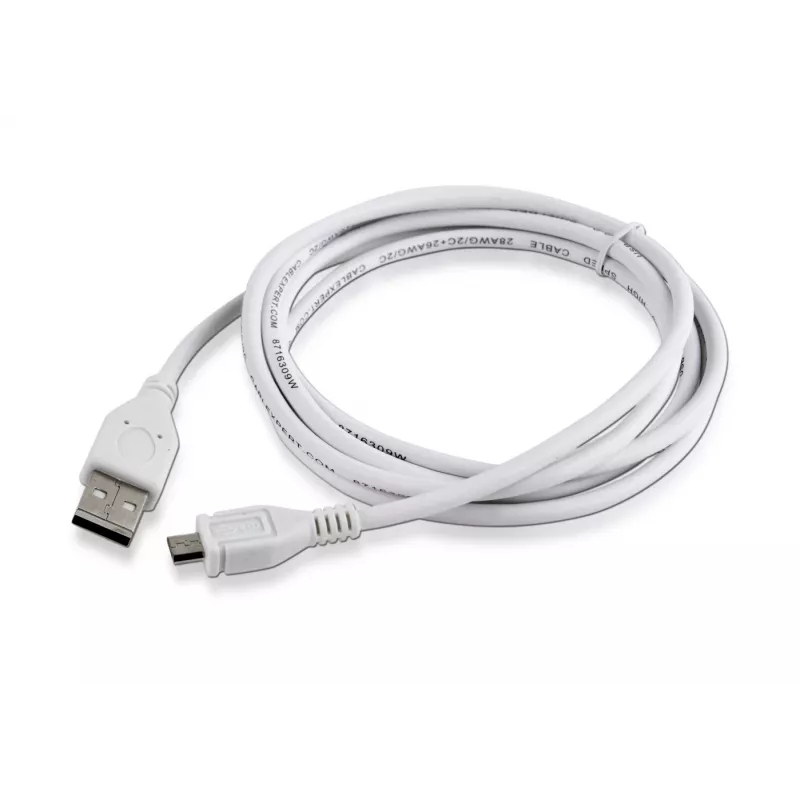 Gembird CCP-mUSB2-AMBM-6-W USB 2.0 A - Micro-USB B kaapeli, 1,8 m, valkoinen