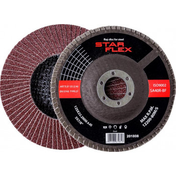 PSG Star Flex T29 lamellihiomalaikka teräkselle, 125 x 22 mm, karkeus 60 (TLS1252260)