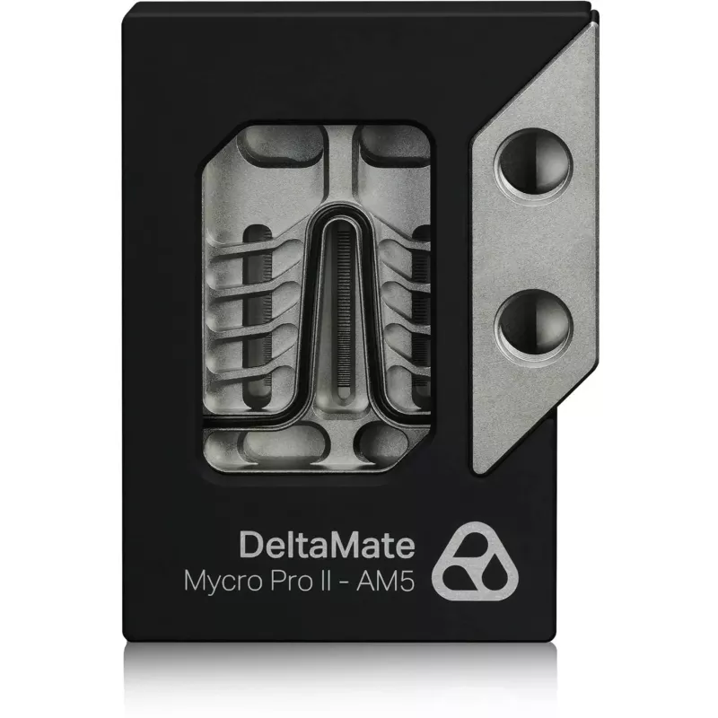 Thermal Grizzly DeltaMate MPII CPU-vesijäähdytin, AM5, musta/hopea